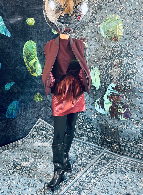 Lederjupe "Nina Ricci"