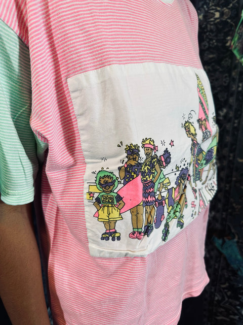 Vintage-T-Shirt "3Suisses"